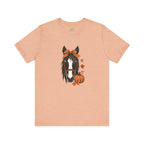 Autumn Horse Pumpkin T-Shirt | Fall Leaves Bandana Horse Tee