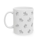 Dressage Pattern Mug | Horseback Riding Ceramic Mug