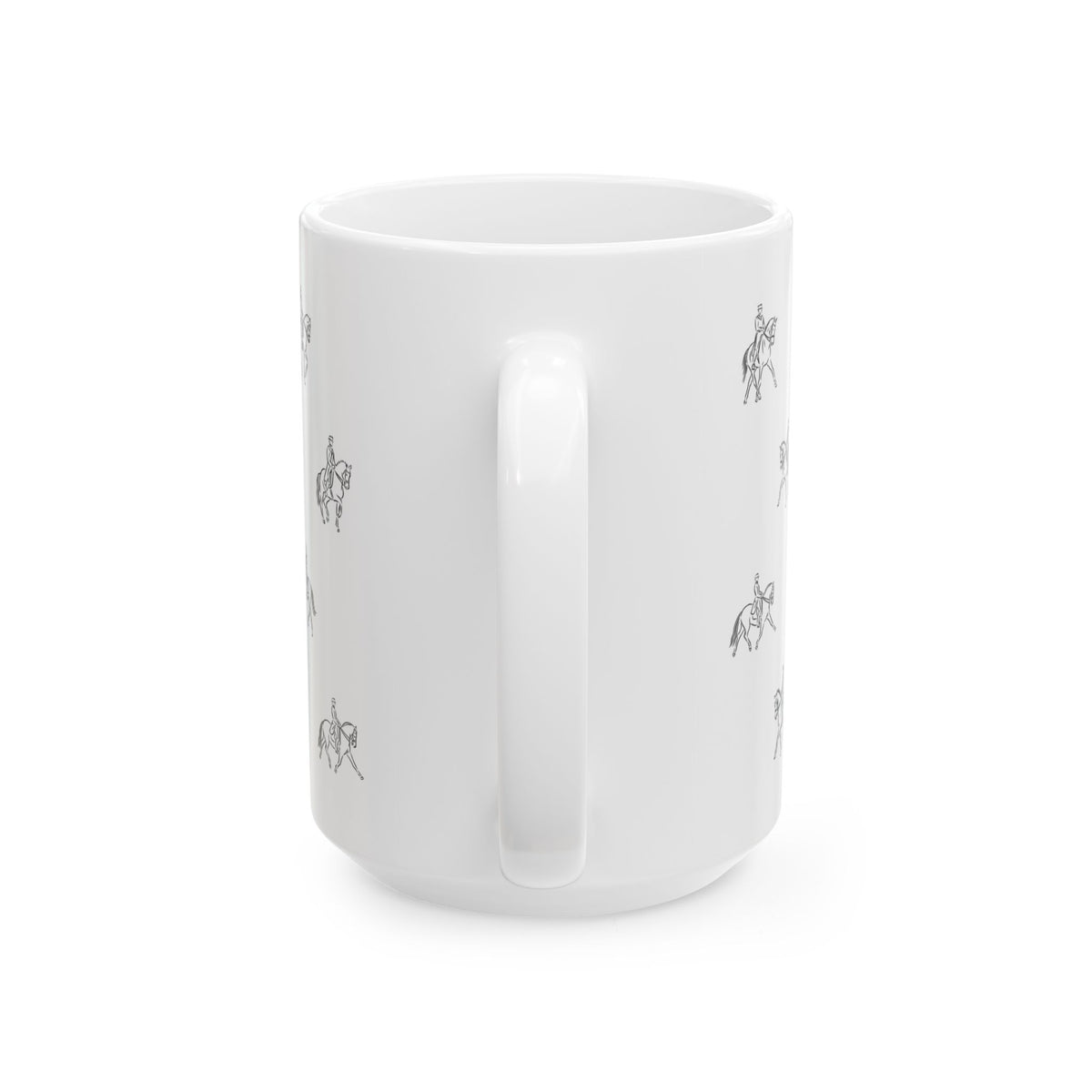 Dressage Pattern Mug | Horseback Riding Ceramic Mug