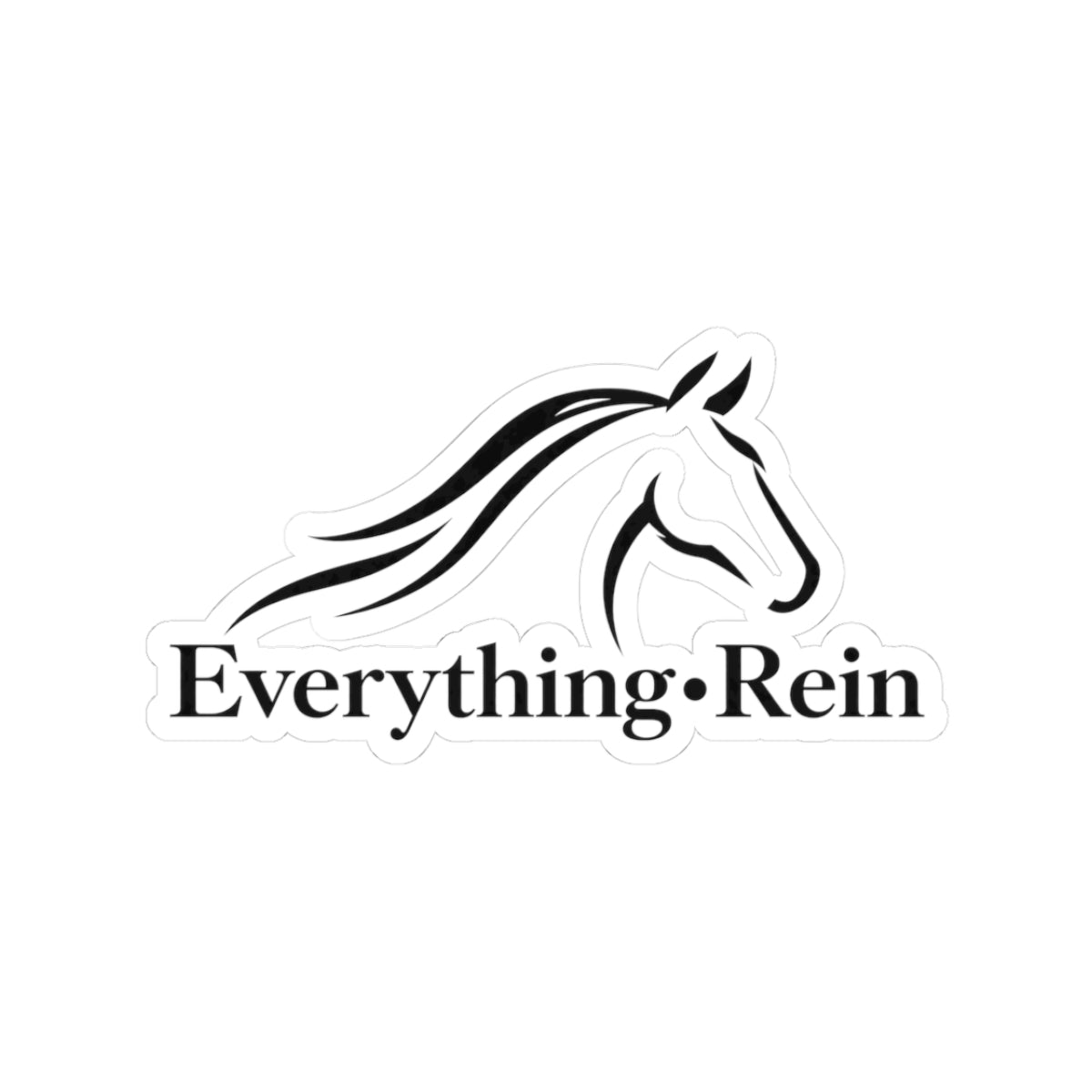 Everything Rein Horse Logo Kiss-Cut Sticker — Equestrian Laptop Decal