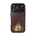 Boho Horse Couple Phone Case | Tough Magnetic Case, Fall Floral Pumpkin