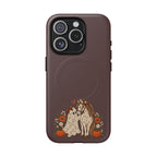 Boho Horse Couple Phone Case | Tough Magnetic Case, Fall Floral Pumpkin
