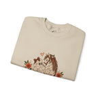 Leopard Print Horse & Dog Crewneck Sweatshirt | Autumn Pumpkins Floral