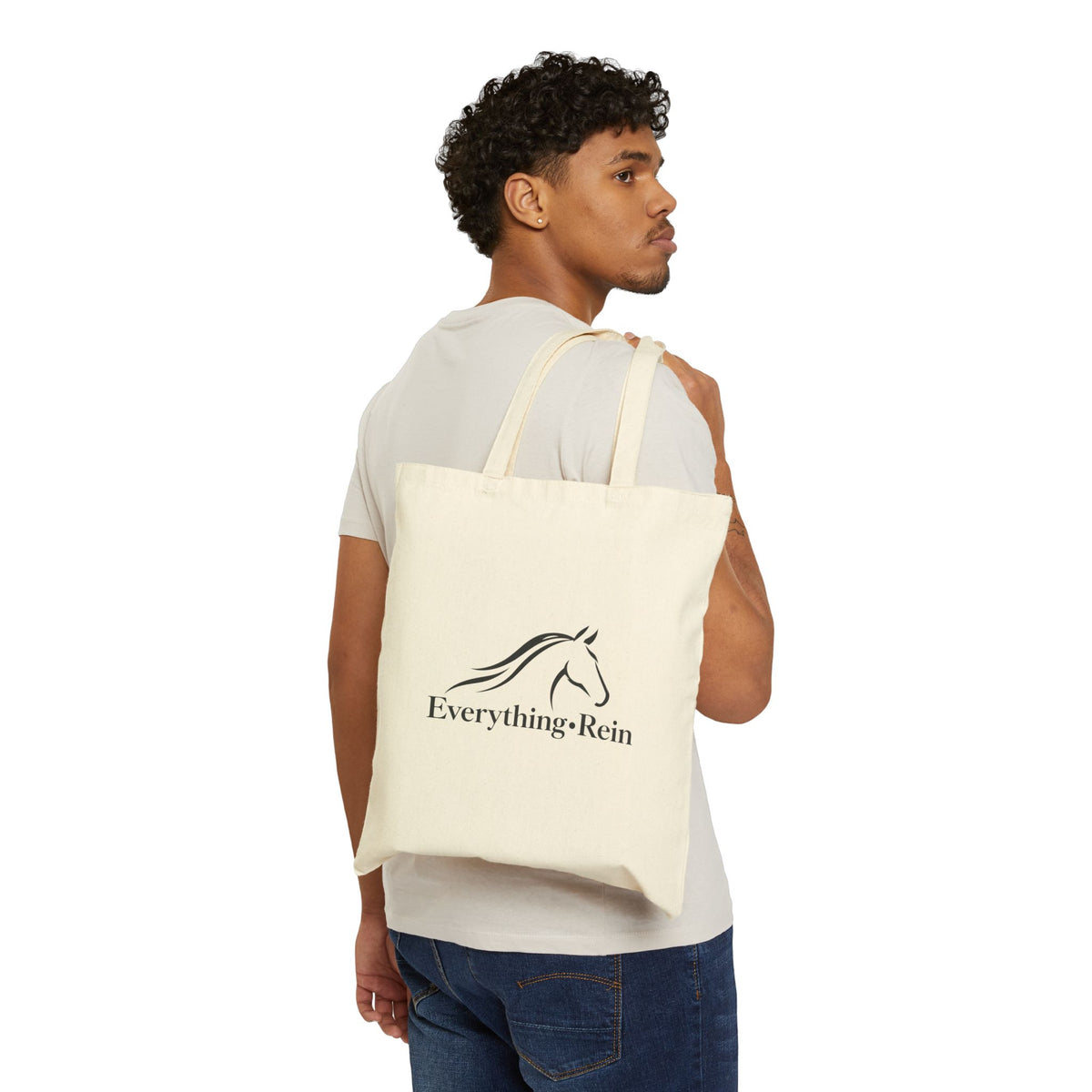 Everything Rein Canvas Tote Bag — Horse Lover Eco Grocery Bag