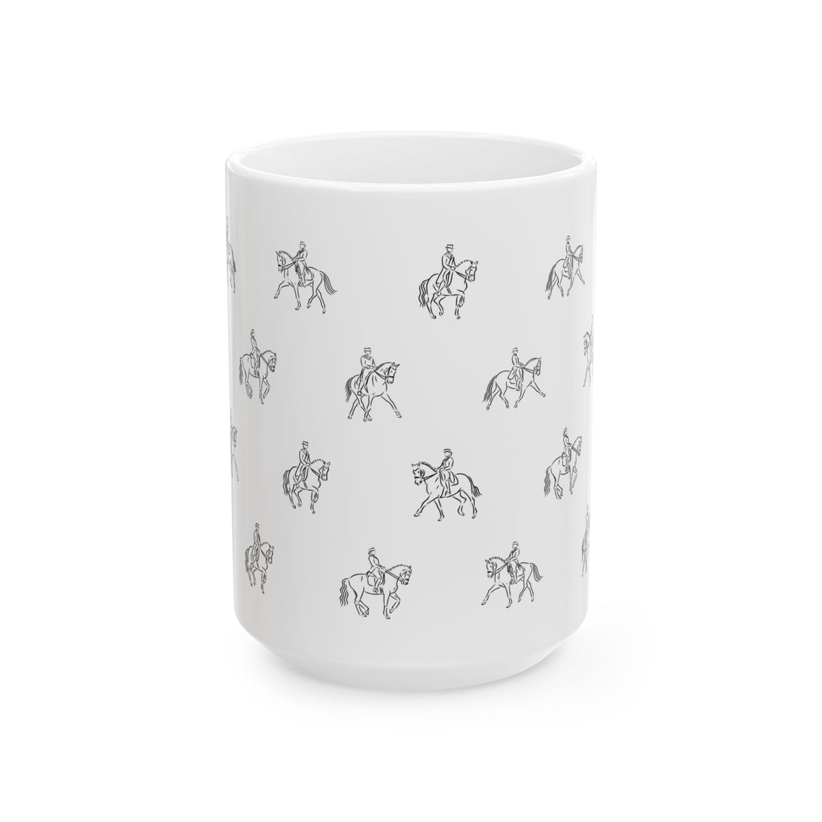 Dressage Pattern Mug | Horseback Riding Ceramic Mug
