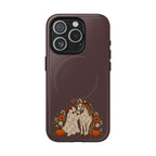 Boho Horse Couple Phone Case | Tough Magnetic Case, Fall Floral Pumpkin