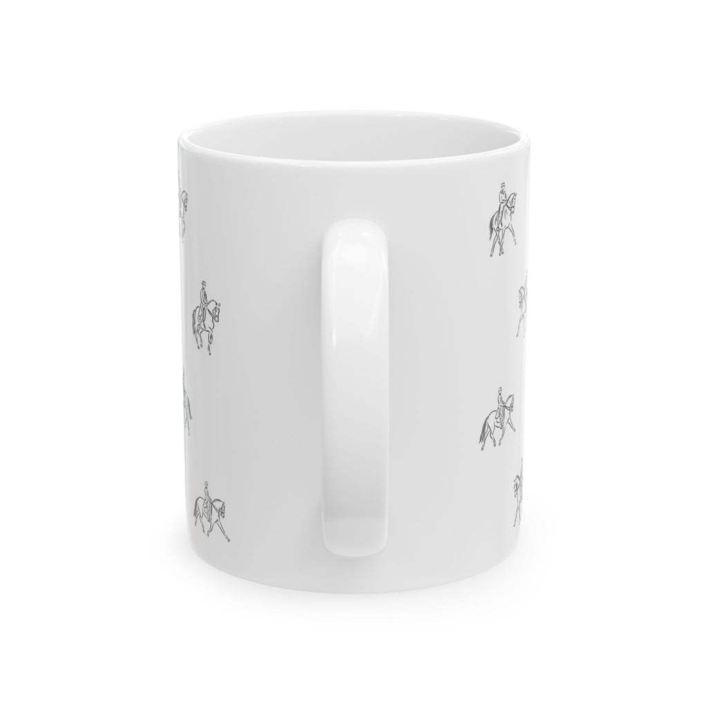 Dressage Pattern Mug | Horseback Riding Ceramic Mug