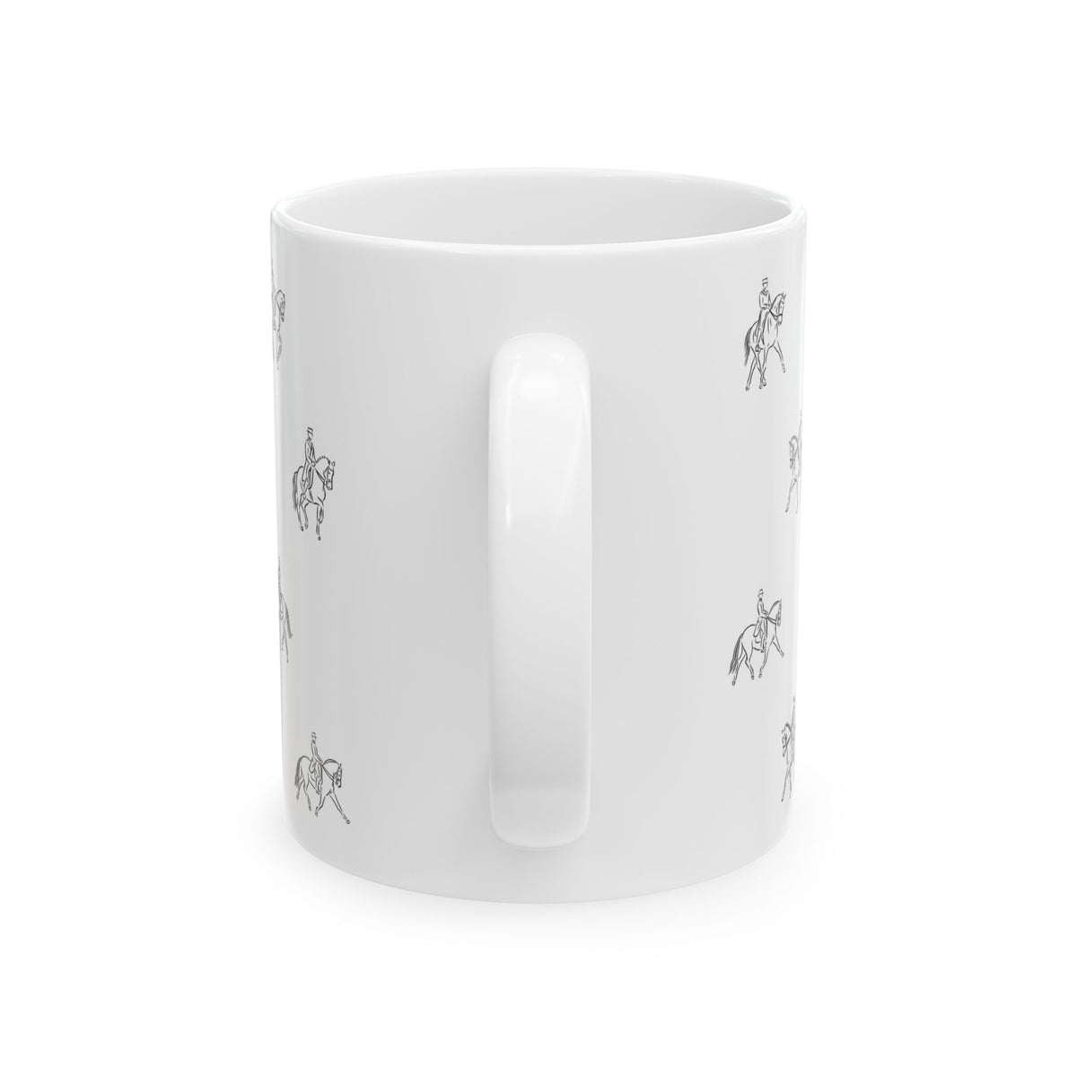 Dressage Pattern Mug | Horseback Riding Ceramic Mug