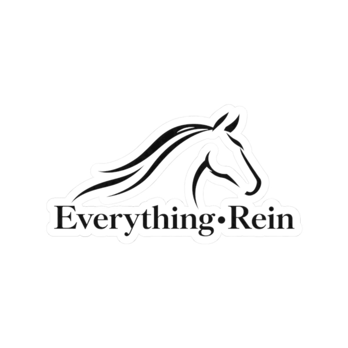 Everything Rein Horse Logo Kiss-Cut Sticker — Equestrian Laptop Decal