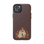 Boho Horse Couple Phone Case | Tough Magnetic Case, Fall Floral Pumpkin